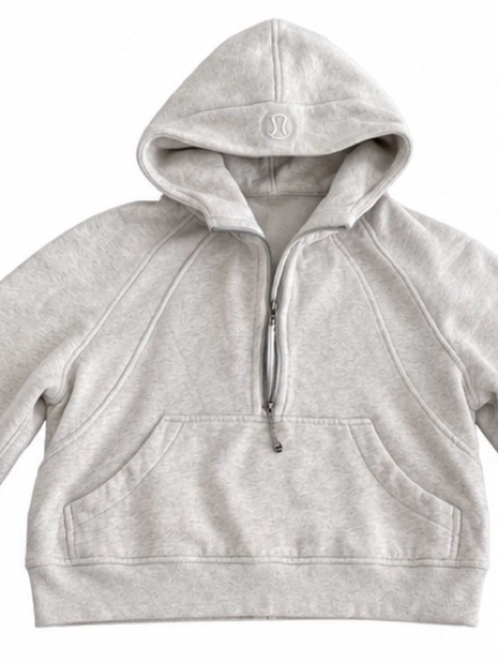 lululemon athletica Men’s Light Gray Half-Zip Hoodie